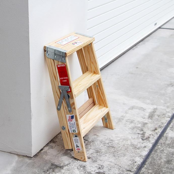 99044884 Michigan Ladder Company / Wood Step Ladder ウッドステップラダー - Size 2 02