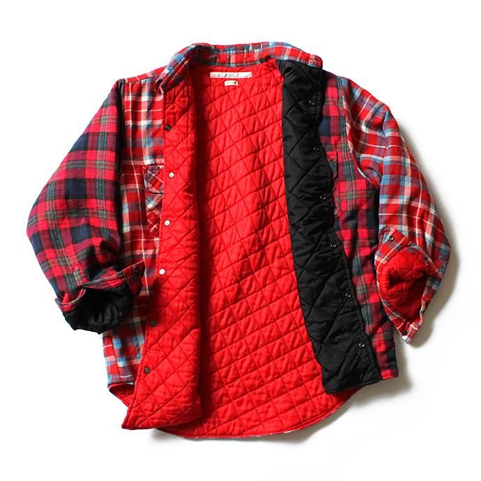 Hexico Hexico / Deformer Quilt Lined Flannel Shirt リメイクキルティングネルシャツ 01 M 02