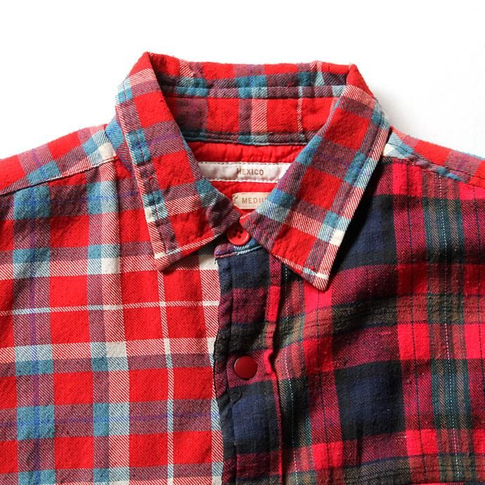 Hexico Hexico / Deformer Quilt Lined Flannel Shirt リメイクキルティングネルシャツ 01 M 02