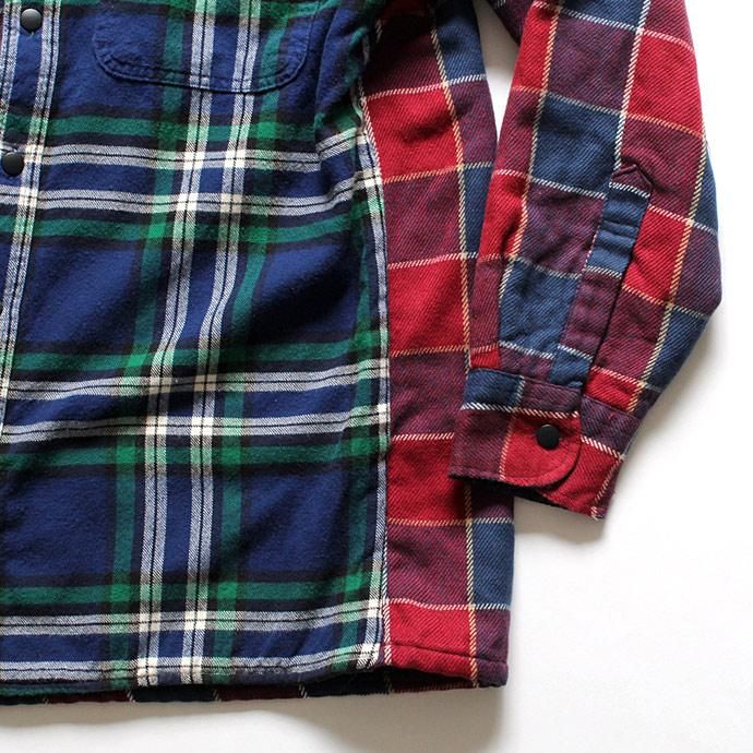 99127543 Hexico / Deformer Quilt Lined Flannel Shirt リメイクキルティングネルシャツ 02 L<img class='new_mark_img2' src='//img.shop-pro.jp/img/new/icons47.gif' style='border:none;display:inline;margin:0px;padding:0px;width:auto;' /> 02