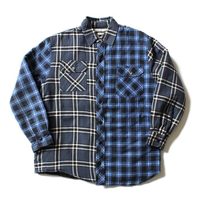 Hexico Hexico / Deformer Quilt Lined Flannel Shirt リメイクキルティングネルシャツ 03 L<img class='new_mark_img2' src='//img.shop-pro.jp/img/new/icons47.gif' style='border:none;display:inline;margin:0px;padding:0px;width:auto;' /> 01