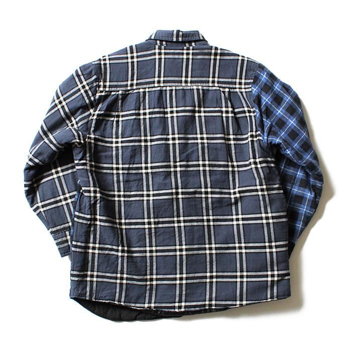 Hexico Hexico / Deformer Quilt Lined Flannel Shirt リメイクキルティングネルシャツ 03 L<img class='new_mark_img2' src='//img.shop-pro.jp/img/new/icons47.gif' style='border:none;display:inline;margin:0px;padding:0px;width:auto;' /> 02
