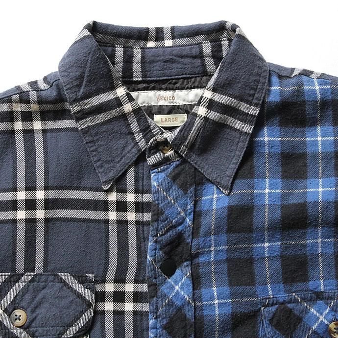 Hexico Hexico / Deformer Quilt Lined Flannel Shirt リメイクキルティングネルシャツ 03 L<img class='new_mark_img2' src='//img.shop-pro.jp/img/new/icons47.gif' style='border:none;display:inline;margin:0px;padding:0px;width:auto;' /> 02