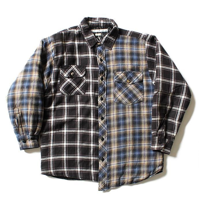Hexico Hexico / Deformer Quilt Lined Flannel Shirt リメイクキルティングネルシャツ 04 M 01
