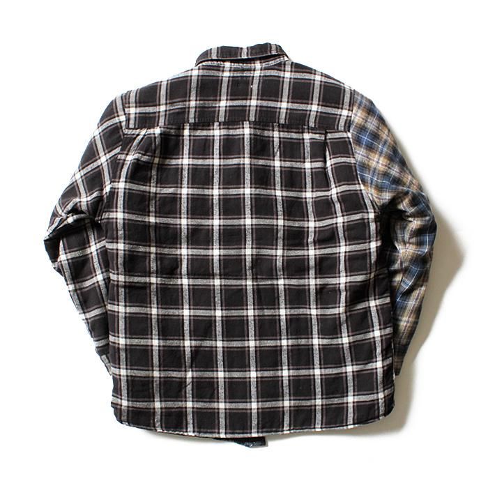 Hexico Hexico / Deformer Quilt Lined Flannel Shirt リメイクキルティングネルシャツ 04 M 02