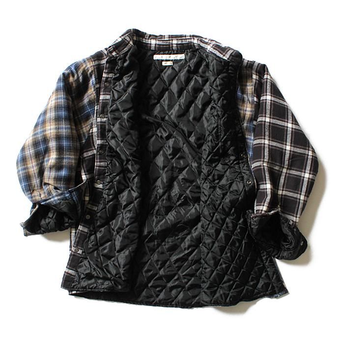 Hexico Hexico / Deformer Quilt Lined Flannel Shirt リメイクキルティングネルシャツ 04 M 02