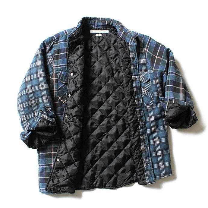 Hexico Hexico / Deformer Quilt Lined Flannel Shirt リメイクキルティングネルシャツ 05 M 02
