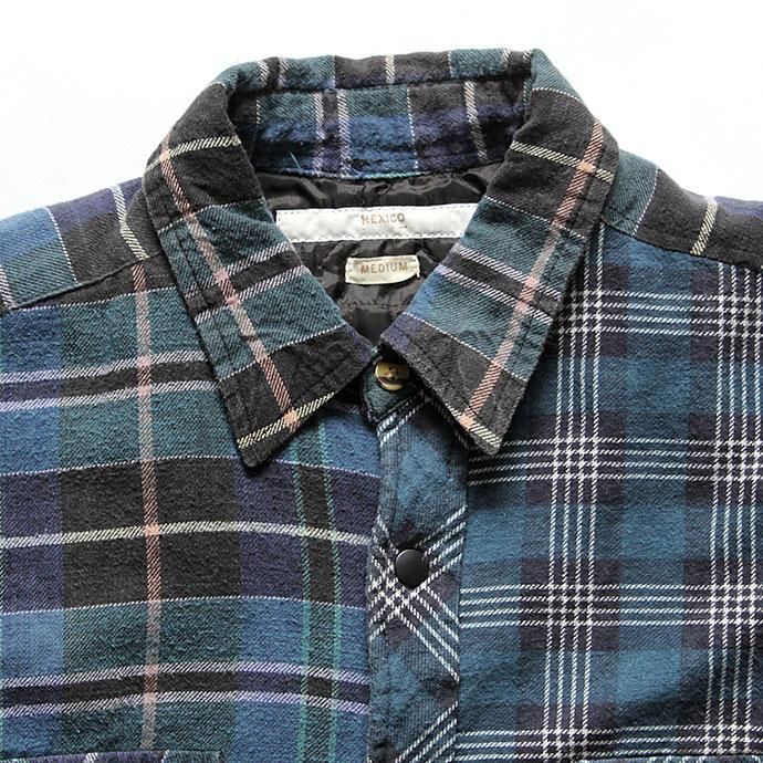 Hexico Hexico / Deformer Quilt Lined Flannel Shirt リメイクキルティングネルシャツ 05 M 02