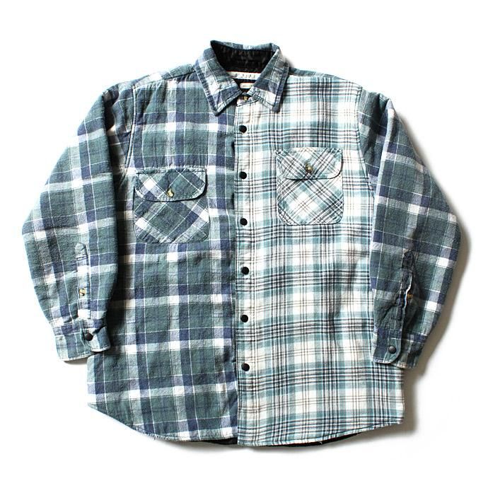 Hexico Hexico / Deformer Quilt Lined Flannel Shirt リメイクキルティングネルシャツ 06 M 01