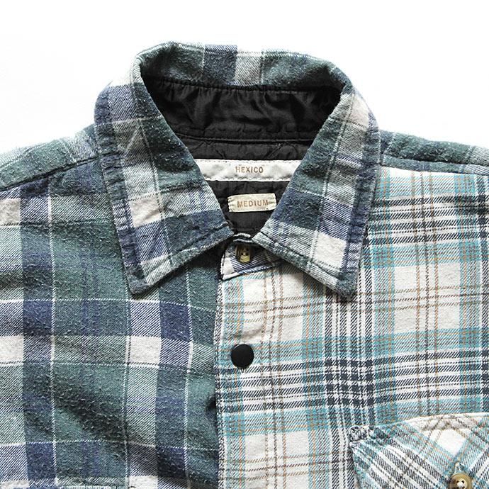 Hexico Hexico / Deformer Quilt Lined Flannel Shirt リメイクキルティングネルシャツ 06 M 02