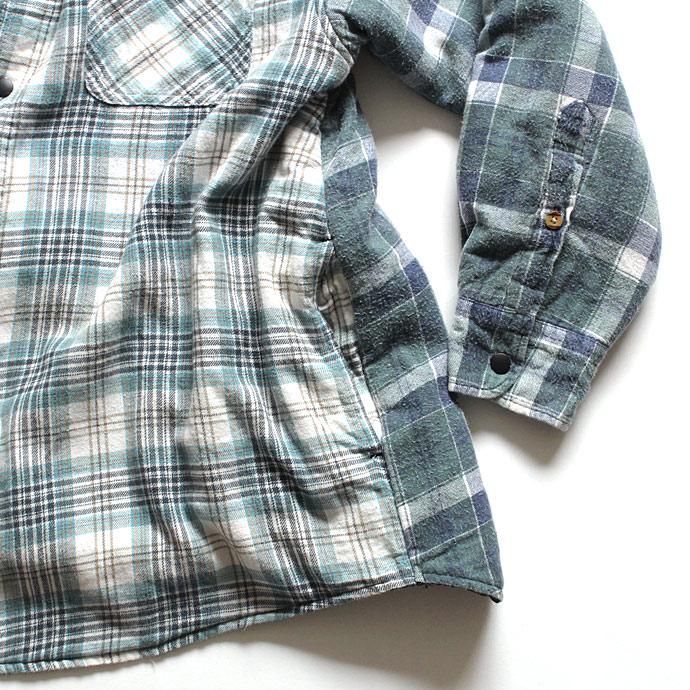 Hexico Hexico / Deformer Quilt Lined Flannel Shirt リメイクキルティングネルシャツ 06 M 02