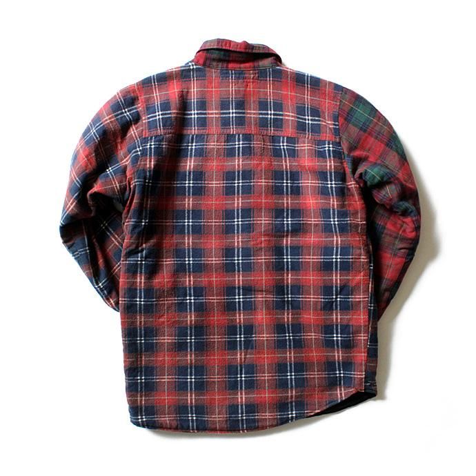 99127866 Hexico / Deformer Quilt Lined Flannel Shirt リメイクキルティングネルシャツ 07 L 02
