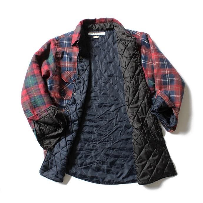 99127866 Hexico / Deformer Quilt Lined Flannel Shirt リメイクキルティングネルシャツ 07 L 02