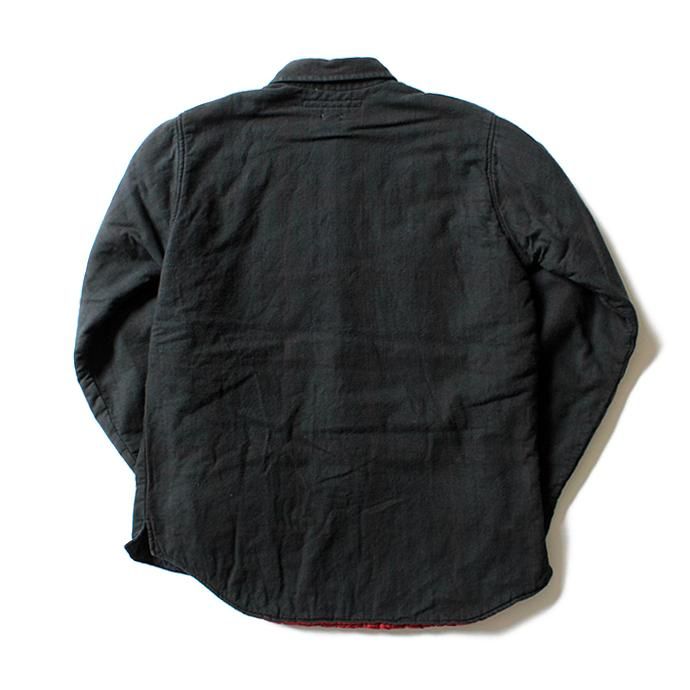 Hexico Hexico / Deformer Quilt Lined Flannel Shirt - Overdye リメイクキルティングネルシャツ オーバーダイ01 L 02