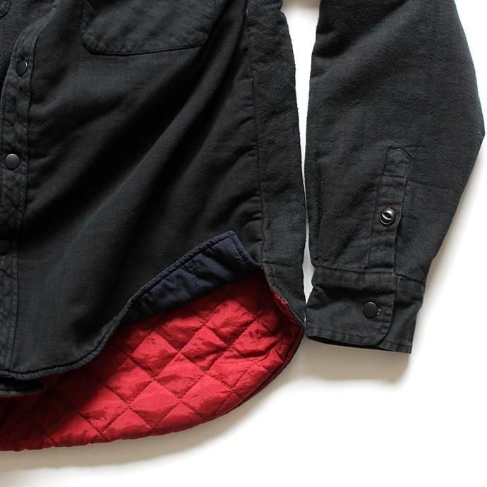 Hexico Hexico / Deformer Quilt Lined Flannel Shirt - Overdye リメイクキルティングネルシャツ オーバーダイ01 L 02
