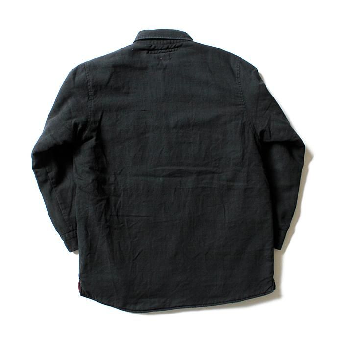 99128053 Hexico / Deformer Quilt Lined Flannel Shirt - Overdye リメイクキルティングネルシャツ オーバーダイ03 M 02