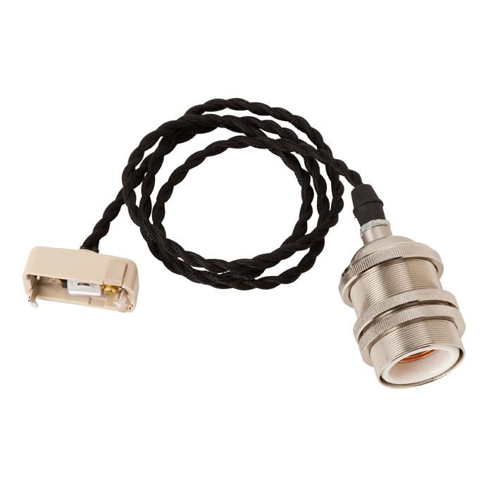 99340395 General Socket ペンダントライト用ソケット E26 Black Twist Cord - Steel/Brass<img class='new_mark_img2' src='//img.shop-pro.jp/img/new/icons47.gif' style='border:none;display:inline;margin:0px;padding:0px;width:auto;' /> 02