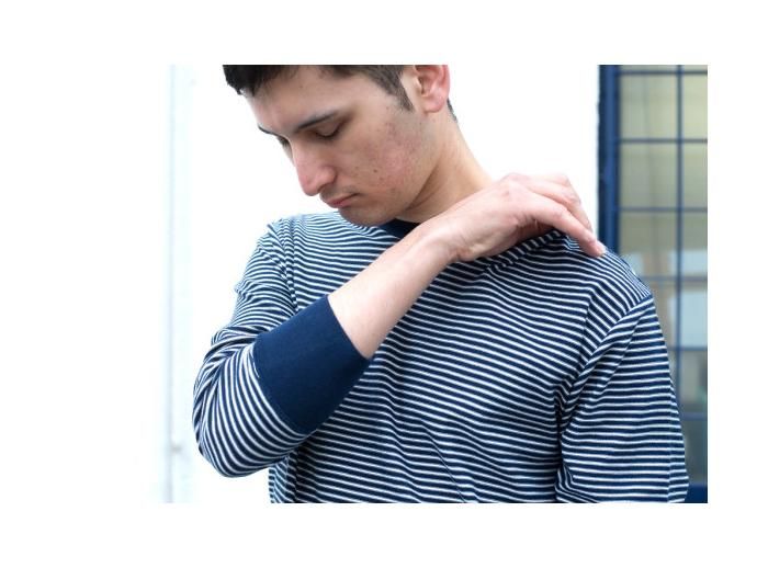 99481534 comm. arch. / Mr. Suvin L/S Borders - 全2色 コムアーチ スビンコットン ボーダーセーター 02