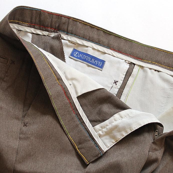 Hexico Deformer Pants Quarter Single Slim Ex. U.S. Action Slacks - Brown リメイク アクションスラックス ブラウン<img class='new_mark_img2' src='//img.shop-pro.jp/img/new/icons47.gif' style='border:none;display:inline;margin:0px;padding:0px;width:auto;' /> 02