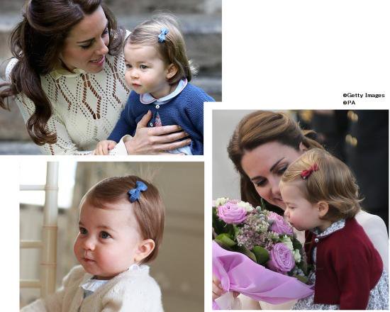 英国王室 シャーロット王女とお揃い♪ ヘアアクセサリー リボン・ヘアピン Sサイズ 3色セット ・アマイアキッズ - Alice London