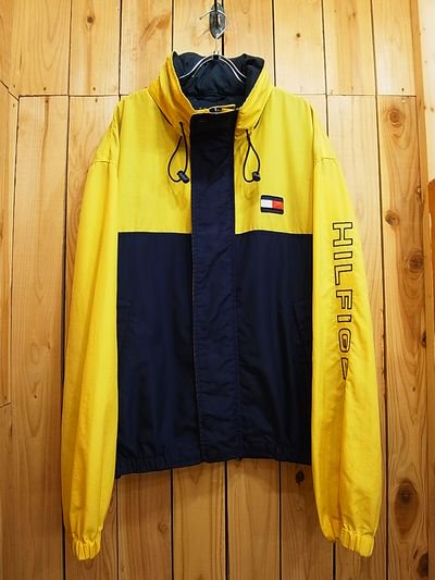 yellow tommy hilfiger windbreaker