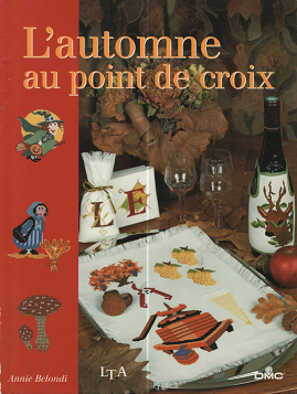 かわいいフランスの秋のクロスステッチ パターン集 L Automne Au Point De Croix 旅する本屋 古書玉椿 北欧など海外の手芸本 絵本 フォークロア雑貨