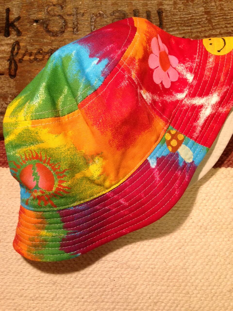 SUNLIGHTaarticles/tie-dye print&White psychedelic print reversible hat