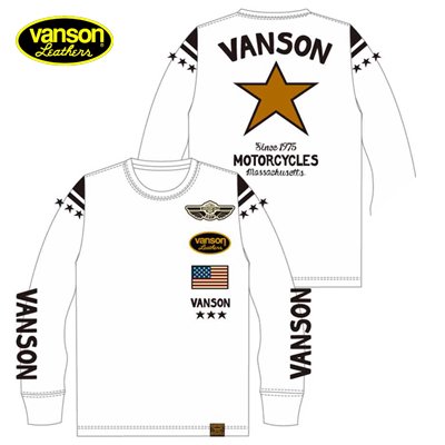 ＶＡＮＳＯＮ　ワンスター３ワッペン天竺ロンT