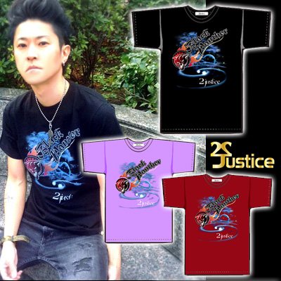 【染谷俊×レグルス（ママさん）コラボ】２ｊｕｓｔｉｃｅ　ギャラクシーパンサー(222記念) フルカラープリントＴシャツ