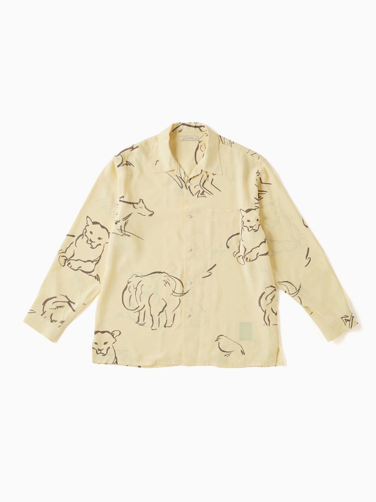 OLD JOE BRAND｜OPEN COLLAR SHIRTS (DRAWING long sleeve) #CITRINE