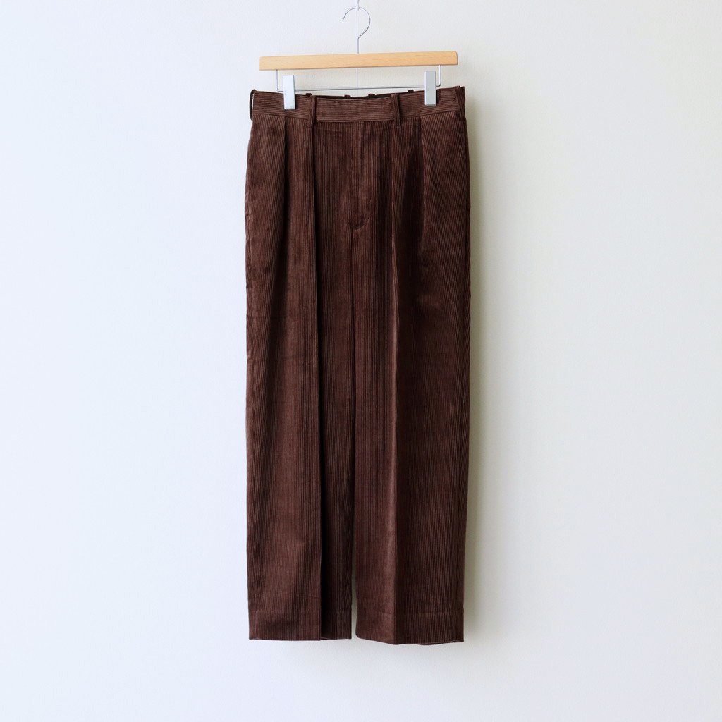 MARKAWARE｜2 PLEATED COMFORT FIT TROUSERS #DARK BROWN [A20C-06PT02C]