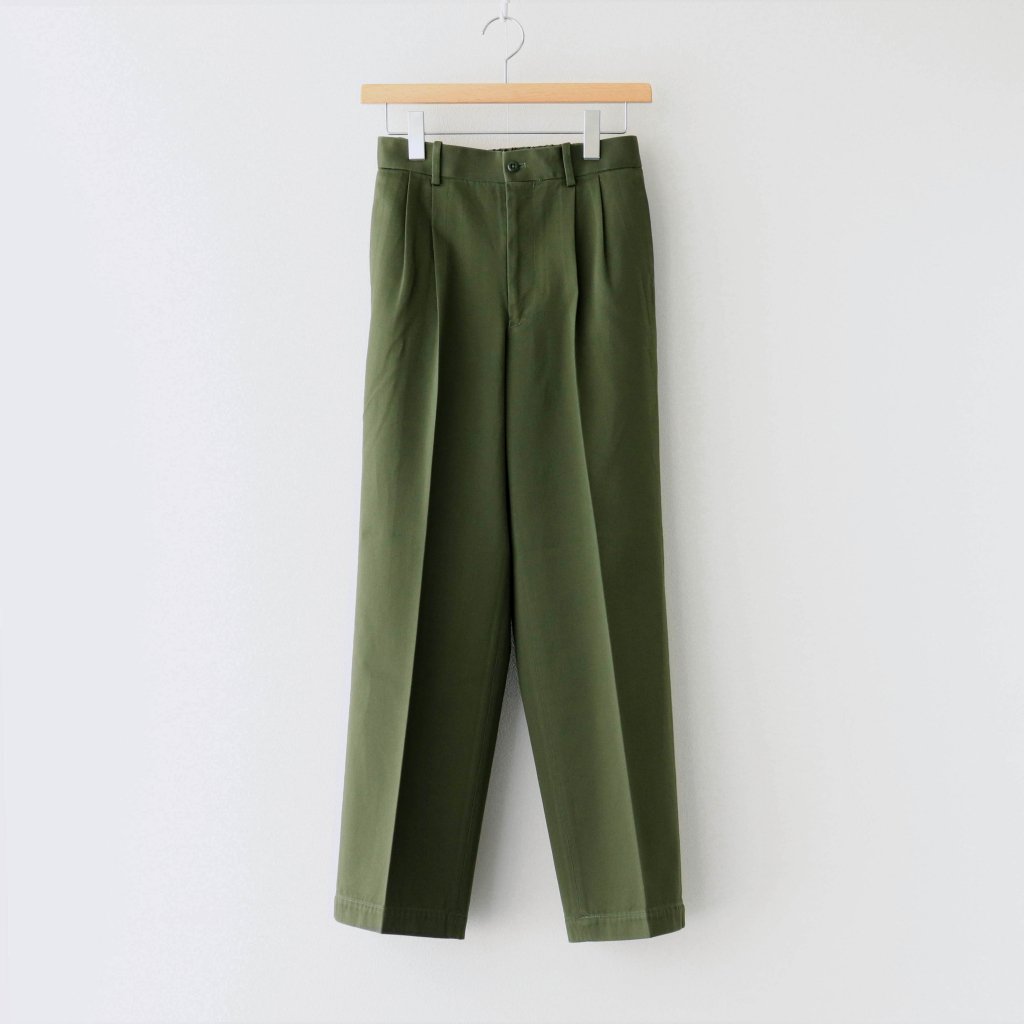 MARKAWARE｜DOUBLE PLEATED STRAIGHT FIT #OLIVE [A20D-04PT02C]