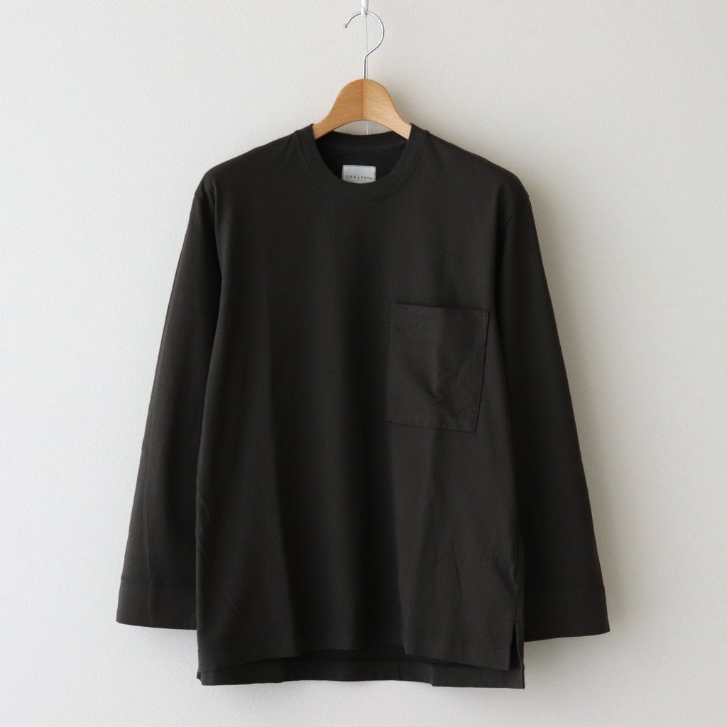 CURLY｜FROSTED L/S POCKET TEE #INK BLACK [211-34032]