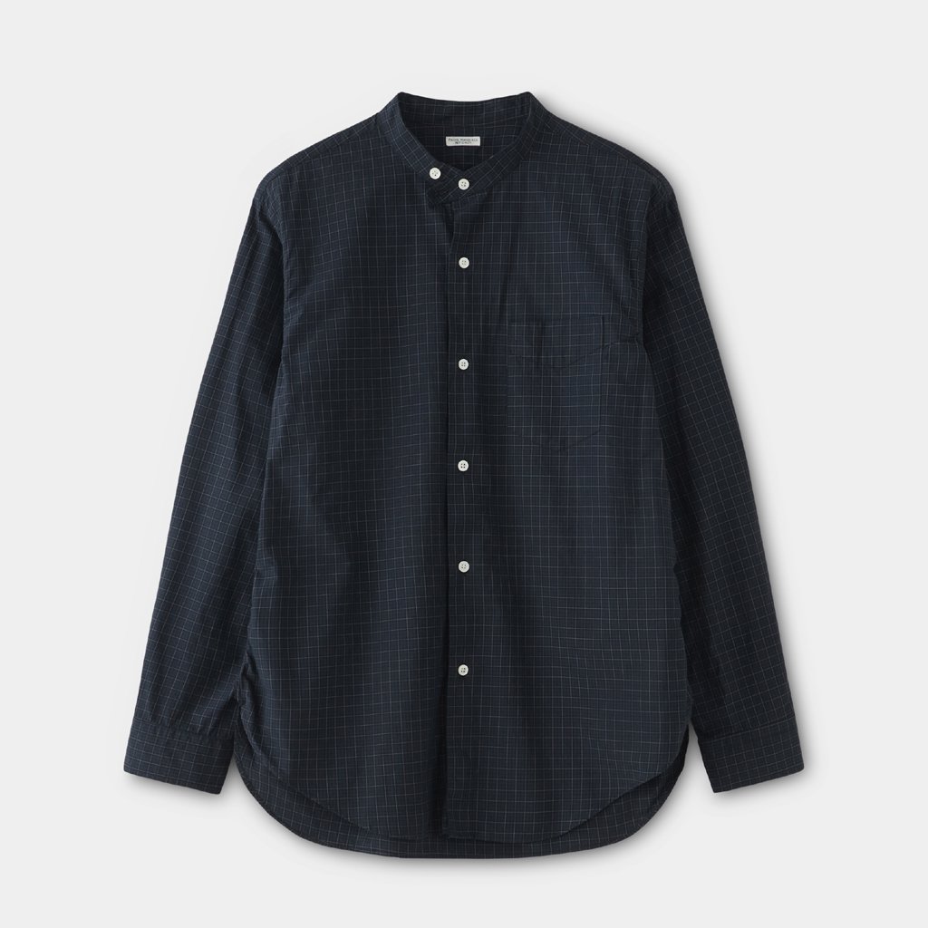 PHIGVEL MAKERS & Co.｜BAND COLLAR DRESS SHIRT #BLACK WATCH [PMAM-LS02]