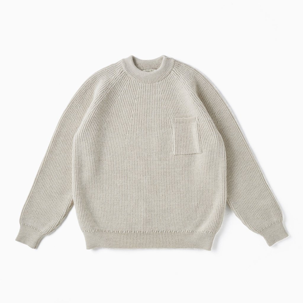 OLD JOE BRAND｜ALPAKA CREW-NECK SWEATER #NATURAL [212OJ-KN02]