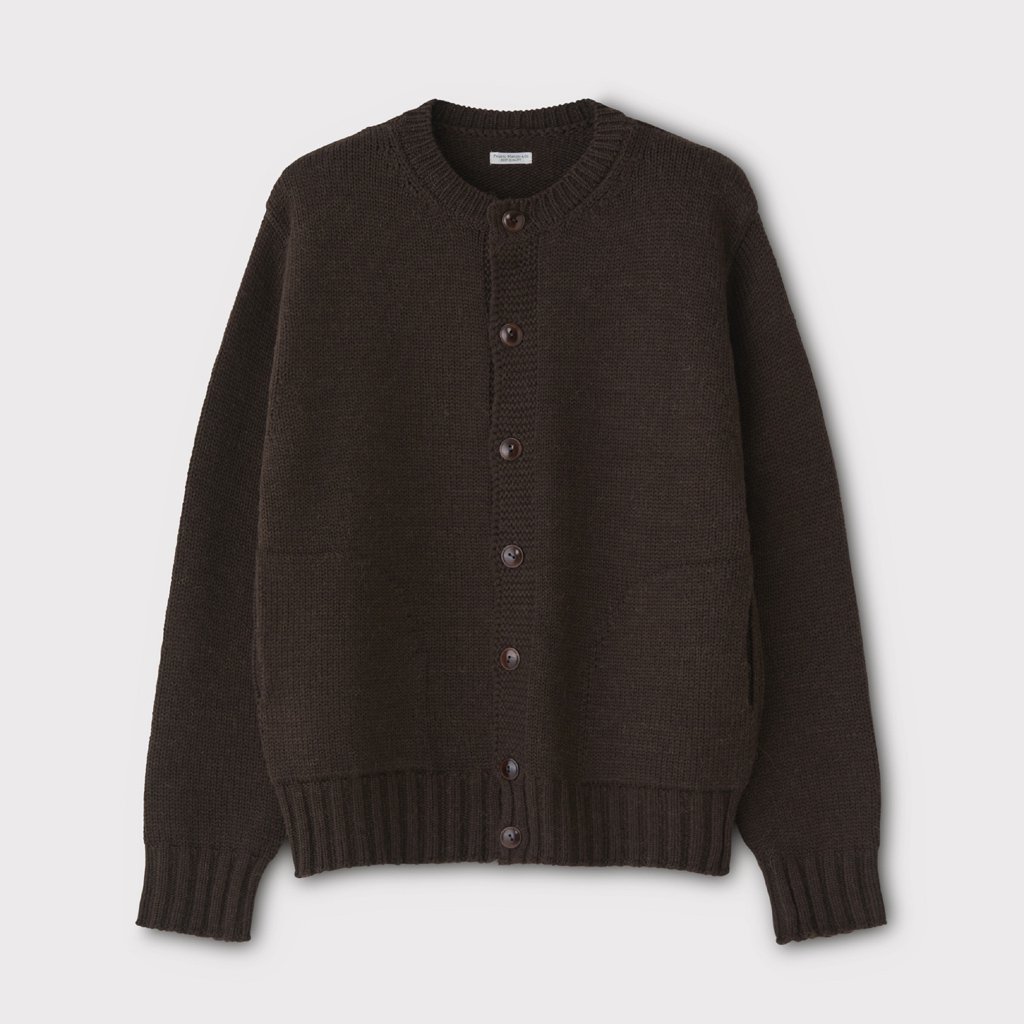 PHIGVEL MAKERS & Co.｜MIL CREWNECK CARDY #VINTAGE BROWN [PMAM-KN05]