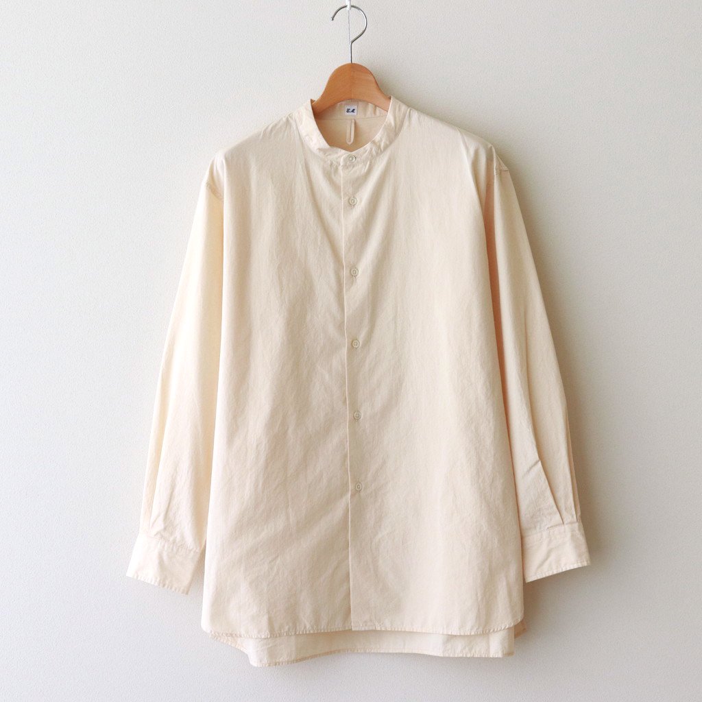 Ets.MATERIAUX｜BAND COLLAR SHIRT #OFF WHITE [22050300260210]