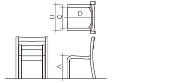 Piccola-chair（ピッコラ・チェア）寸法