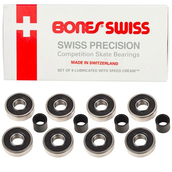 BONES BEARINGS ボーンズ スケートボード ベアリング SUPER SWISS 6BALL スーパースイス 6ボール スケボー - 5