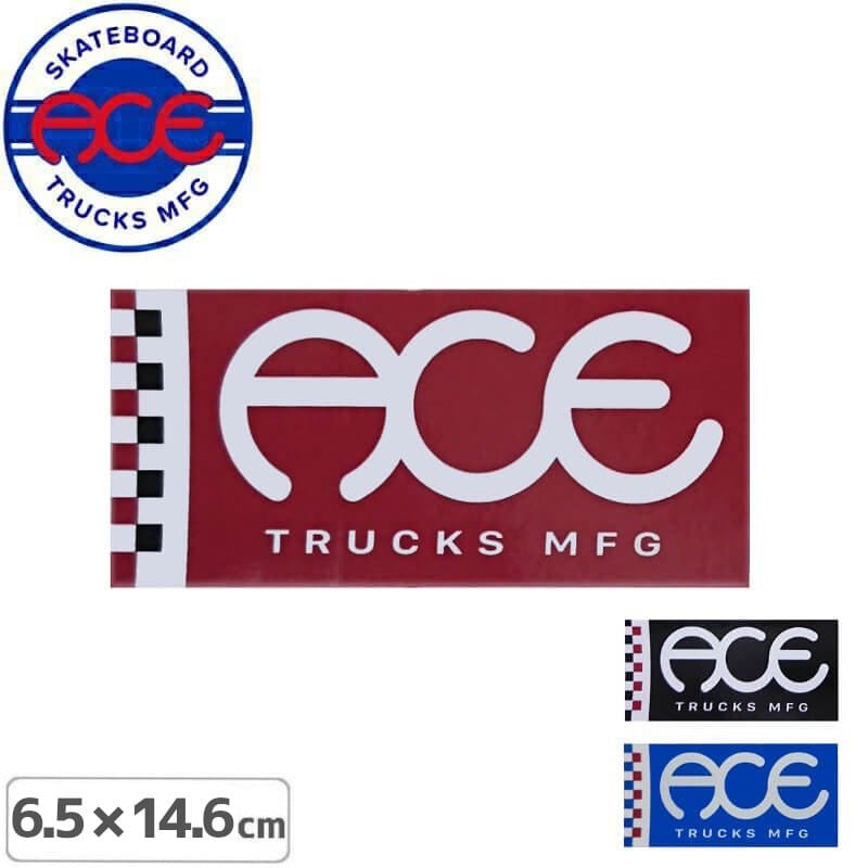 Ace Trucks エース スケボー ステッカー Flag Logo 6 5cm 14 6cm No11