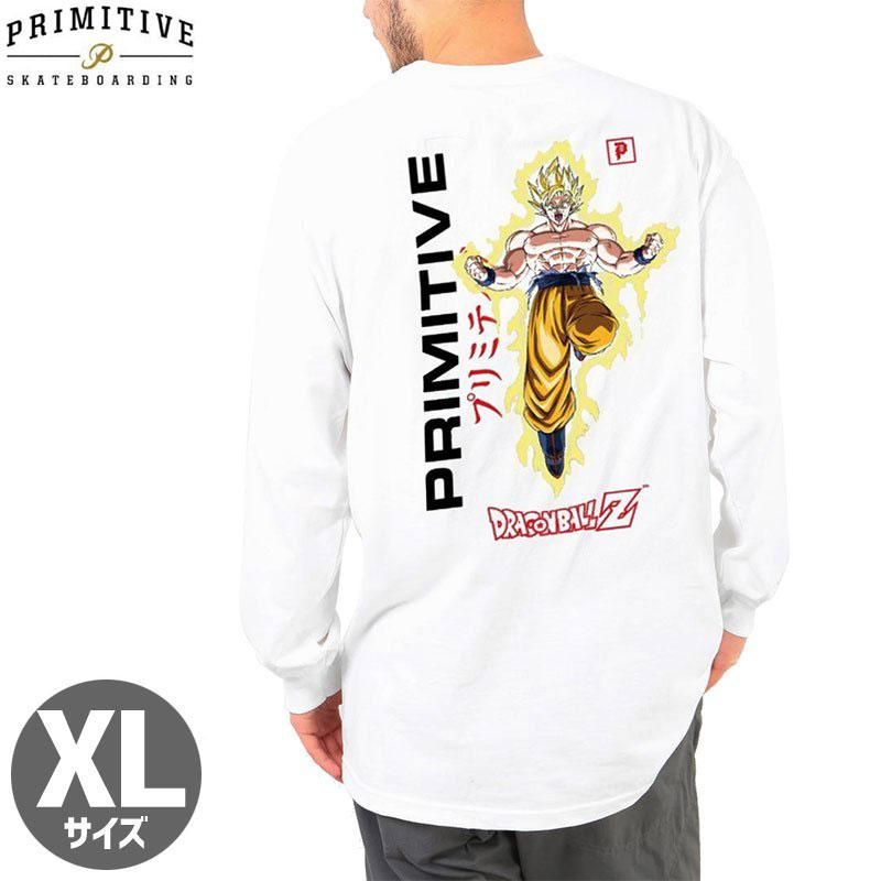 Primitive プリミティブ スケボー ロング Tシャツ Goku Power Up Ls Tee ドラゴンボールコラボ No16