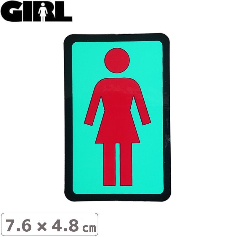GIRL ガールスケートボード STICKER ステッカー BOX LOGO STICKER 7.6
