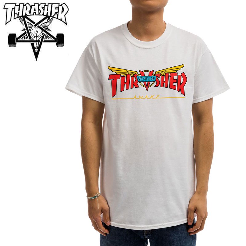 スラッシャー Thrasher Tシャツ Venture Trucks Collab T Shirt ホワイト No125