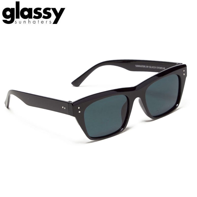 グラッシーサンハッターズ GLASSY SUNHATERS サングラス SANTOS POLARIZED SUNGLASSES  ブラック×ブラックミラー NO29