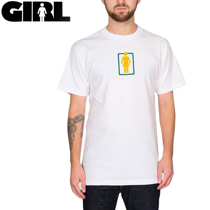 ガール Girlskateboard スケボー Tシャツ Unboxed Og Center Tee ホワイト No306