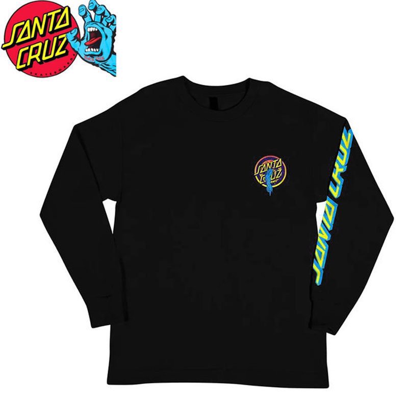 サンタクルズ Santa Cruz キッズ ロング Tシャツ Roskopp Dot Reg Long Sleeve Tee ユースサイズ ブラック No63