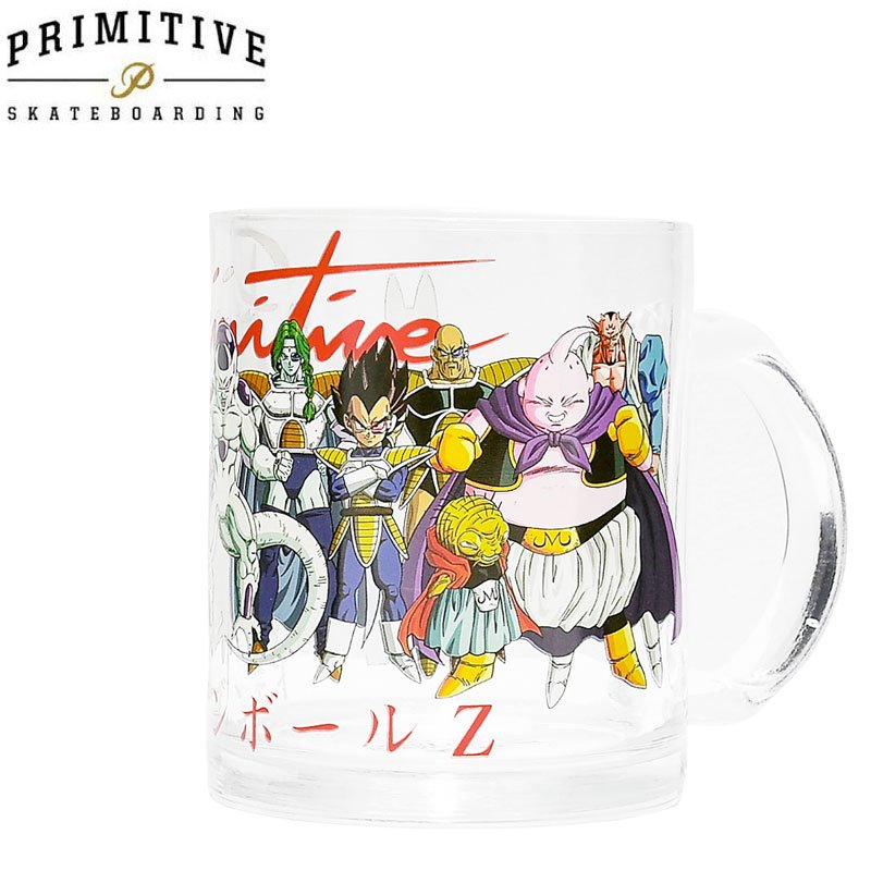 Primitive プリミティブ スケボー マグカップ Dbz Villains Mug ドラゴンボールコラボ クリアガラス No2