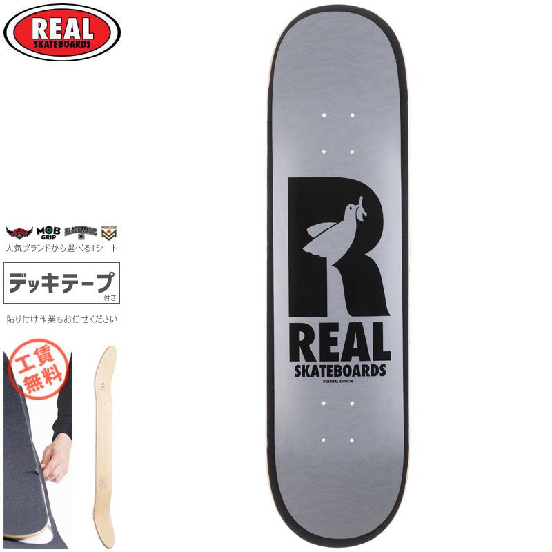リアル REAL スケートボード デッキ DOVES RENEWAL DECK 8.25インチ NO184