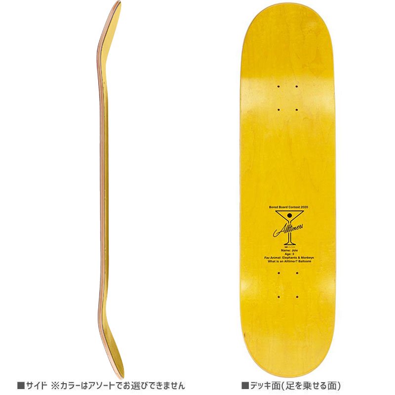 ALLTIMERS オールタイマーズ スケボー デッキ BORED JOIE DECK 8.5インチ NO51