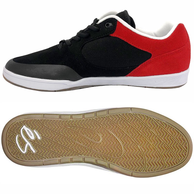 エス ES FOOTWEAR スケートシューズ スニーカー ES SWIFT 1.5 BLACK RED WHITE スウェード NO134